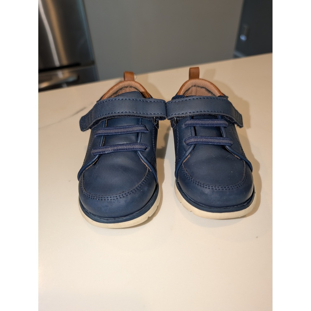 Stride Rite 360 Ethan Navy Blue Wide Sneakers Boys 6M Preppy Workwear 5T